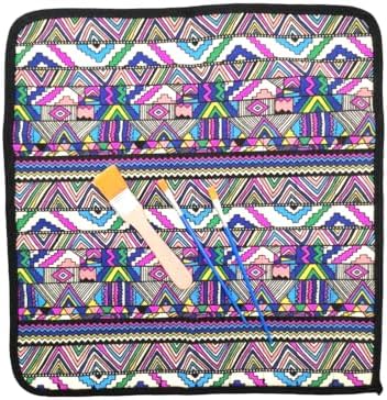 Funny live Paint Brush Holder Art Supplies, Artist Brush Holder & Storage Organizer Roll-Up Case Bag, Protect Acrylic Oil Watercolor Paintbrushes (Bohemian 20 Slot Pockets)