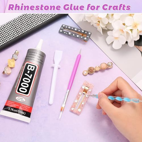 1 Pcs 110 mL B7000 Glue with Precision Tip, Bedazzling Glue and Tool