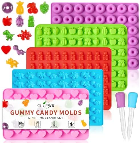 Mini Gummy Candy Silicone Molds, 5 Pcs