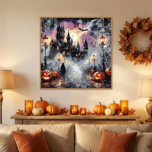 Halloween Paint by Numbers Kit for Adults,Paint by Number 14x14 inch