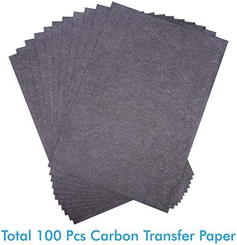 selizo 100 Sheets Black Carbon Transfer Tracing Paper for Wood, Paper, Canvas and Other Art Surfaces (9 x 13 Inches) (Pack of 2)