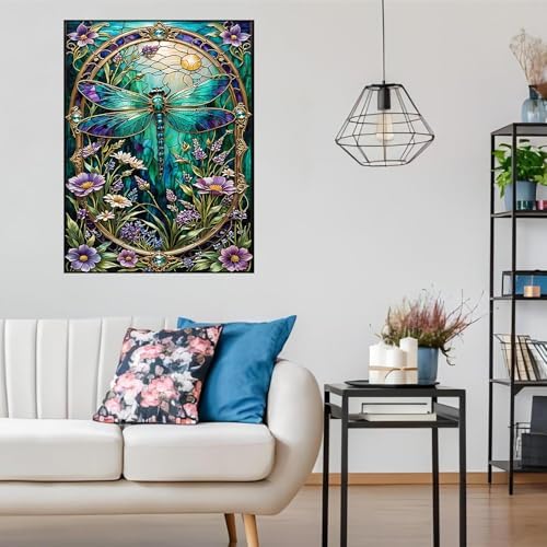 Lophomie Diamond Art Kits for Adults, 5D Dragonfly Diamond Painting Kits