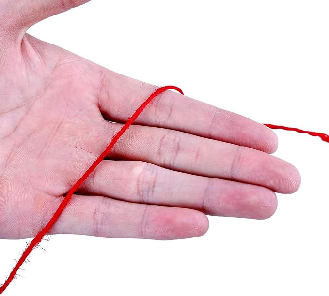 KINGLAKE Natural Jute Twine - 328 Feet, Durable Packing String, Arts & Crafts Gift Twine, Red