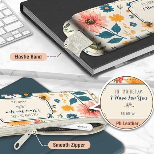 FINPAC 2-Pack Elastic Pen Holder for Notebook Leather Pen Holder