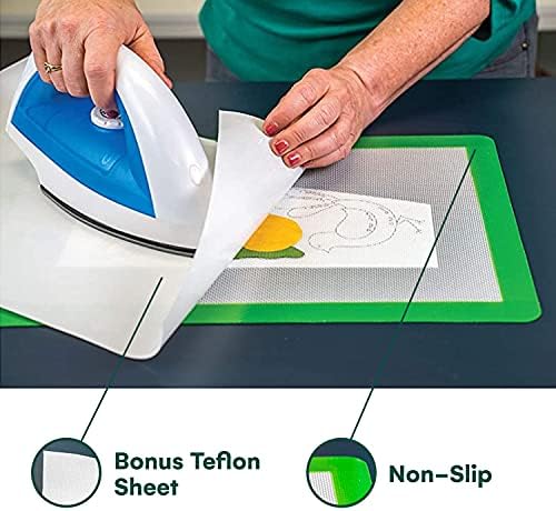 Precision Fusing Mat (17"x24") Silicone Pressing Mat for Appliqué & Collage