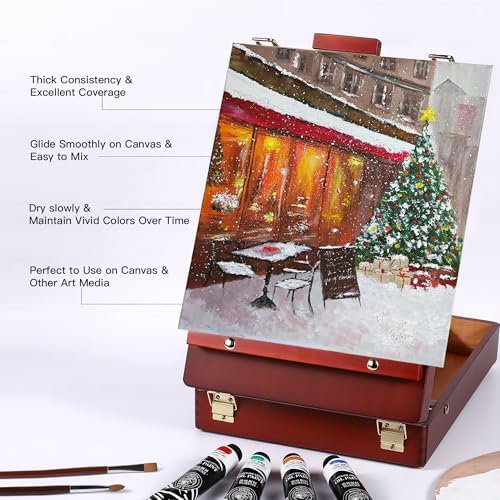 rubens Caroline Oil Paint Set 2oz 10 Landscape Colors Oil Paint for Canvas | Professional Oil Paints with Thicker Creamy Texture, High Saturation, Large Tubes Art Supplies for Adult, Artists, Beginners