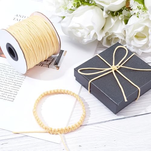 PH PandaHall 1.5mm 100 Yards Nylon Thread Blinds String Beading Cord Bracelet String Braided Lift Shade Cord Kumihimo Macrame Thread for Rollers Windows Roman Shade Repair Friendship Bracelet