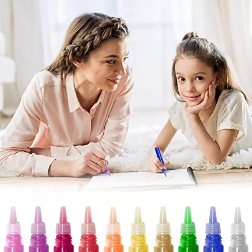 Mesen 50 Pack - Non-Toxic Washable Glitter Glue Stick Set, DIY Arts & Crafts Glitter Pens, Glitter Glue Gel Pens for Art Projects, Grad Caps Assorted Colors Glue Stick, Decorating Supplies