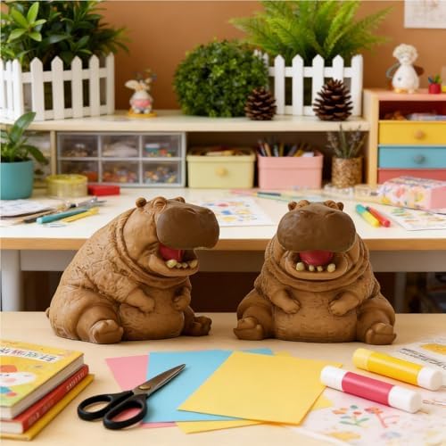 Hippo Silicone Mold Figurine Mould