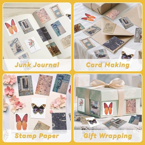 EggSun 300Pcs Washi Sticker Book Set Aesthetic Scrapbook Paper for Story Journaling, 6 Theme DIY Decorative Paper Sticker Kit for Junk Journal Art Scrapbooking Diary Card Craft Gift Notebook Making