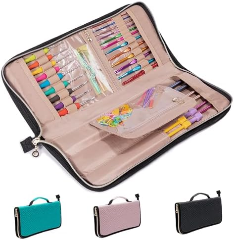 MYBAGZING Knitting Needles & Crochet Hook Case - Empty (up to 14 Inches) - Knitting & Crochet Accessories Organizer