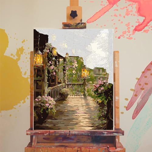 Landscape Paint by Numbers for Adults - Scenery Paint by Number on Canvas