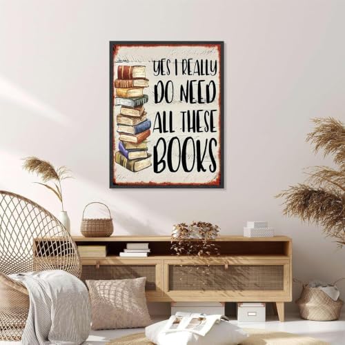 ARPADAMO Book Stack Quote Diamond Art Kit for Adult Diamond Painting12x16in