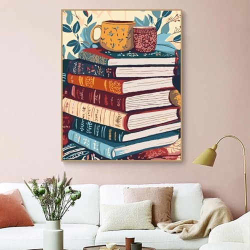 ZRIZQ Paint by Numbers Kit for Adults Beginner,Books,16x20