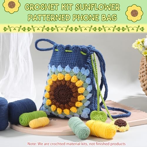 Pnytty Crochet Kit for Beginners, Crochet Starter Kit for Bag DIY Making