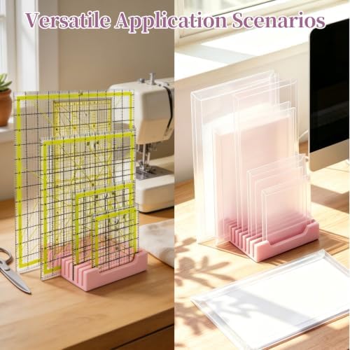 12 Slot Quilting Ruler Holder Sewing Ruler Holder Organizer for Quilting,Storage Rack for Quilting Rulers