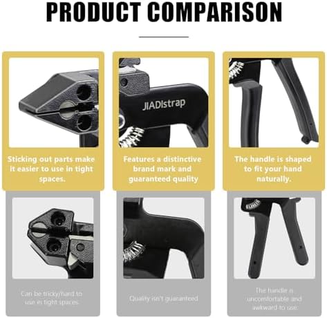 Heavy Duty Banding Strapping kit Contain 100Pcs 0.18"x 11.8" 304 Stainless Steel Zip Ties Self-Locking & Tensioner with Cutter Tool Glove