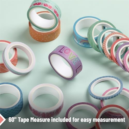 Mr. Pen- Washi Tape Set, 21 Rolls, Assorted Sizes, Pastel Bliss | 5 Yards/Roll, Washi Tape for Scrapbook, Arts, Crafts, Journals and Planners