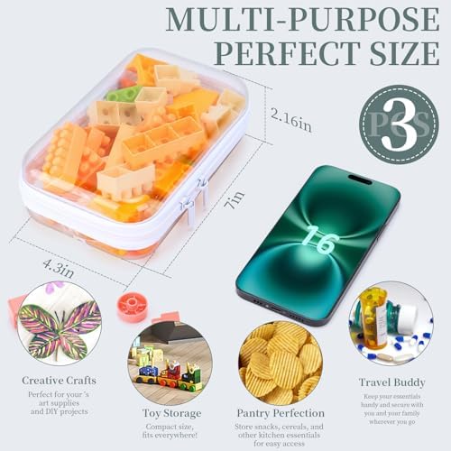 YOPCDJ 3 Pack Clear Hard Shell Zipper Case, Clear Zipper Pouches Waterproof Makeup Organizer & Travel Toiletry Bag, Plastic Pouch for Office Home Storage Small Size