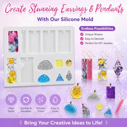 RNYBFPT Epoxy Resin Kit for Beginners, 18oz Crystal Clear Resin with Molds