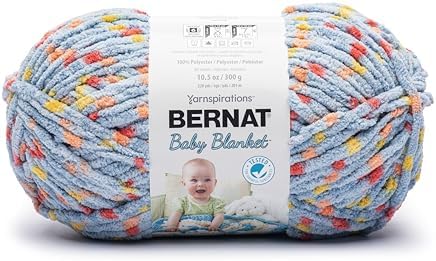 Bernat Baby Blanket Yarn for Crocheting Soft, Dino Egg Dot
