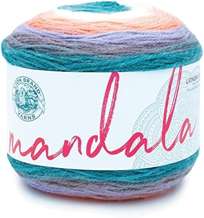Lion Brand Yarn, Mandala DK Crochet Yarn, Pegasus, Multicolor, 1 Pack