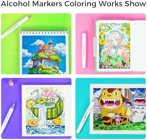 SAVZJSD Alcohol Markers, 200 Colors Alcohol Markers Set, Dual Tip Markers for Adults, Artists in Coloring, Sketching & Drawing (Fine & Broad)