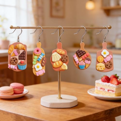 ORIGACH 13 PCS Mini Desserts and Cutting Boards Polymer Clay Cutters
