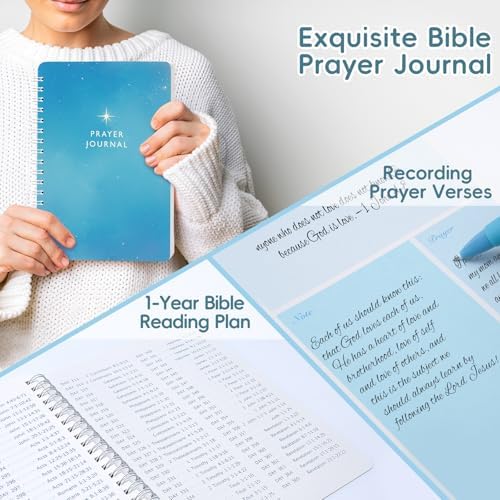 XKDOUS 50 Bible Study Supplies Journaling Kit with Journal and Case, Blue