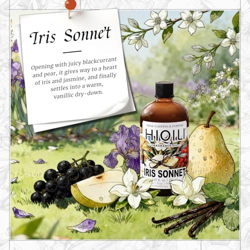 HIQILI Iris Sonnet Fragrance Oil for Diffuser, Balm & Linen Spray Making
