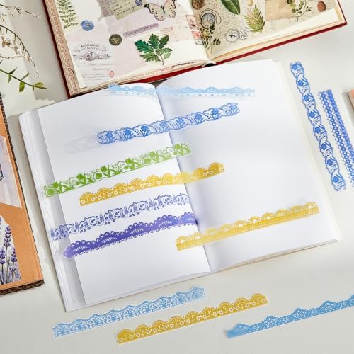 200 Pcs Colorful PET Lace Border Stickers for Toploader & Scrapbook