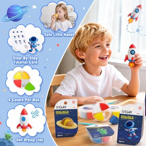 Air Dry Clay Kit -12 Space Theme Modeling Clay for Kids Arts and Crafts