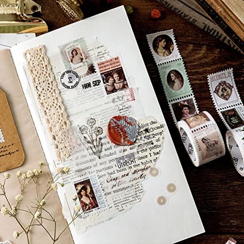 BLEDS 400PCS Vintage Journaling Supplies Scrapbook Paper Stamp Stickers
