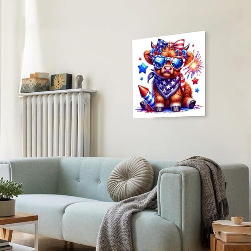 GOUOYANA Highland Cow Diamond Art Kits for Adults Cow Diamond Painting Kits