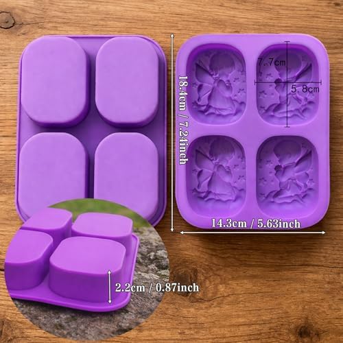 2Pack Angel Silicone Mold Angel Silicone Soap Mold Praying Fairy Baby Design Handmade Soap Mould Resin Silicone Molds Candle Mold for Soap Candle Lotion Bath Bombs Resin Ice Cube Cake Chocolate Candy