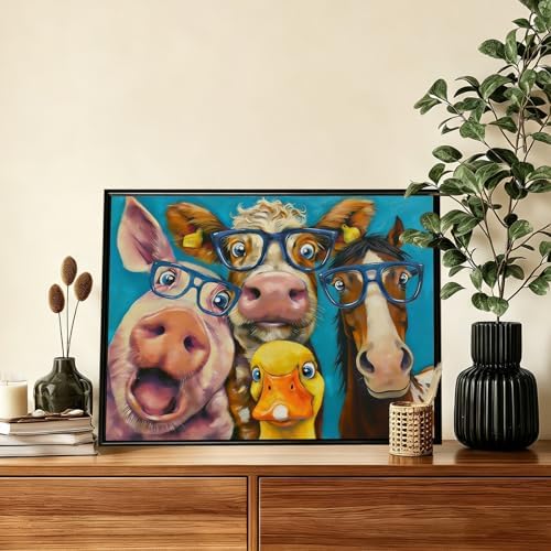 AUKELHJ Diamond Art Kits for Adults, Animal Diamond Painting, 12x16 Inch