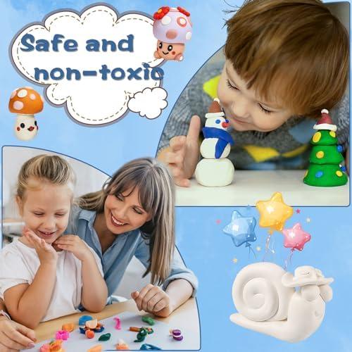 ifergoo 100g White Polymer Clay, 3.5oz Oven Bake DIY Modeling Clay for Kids
