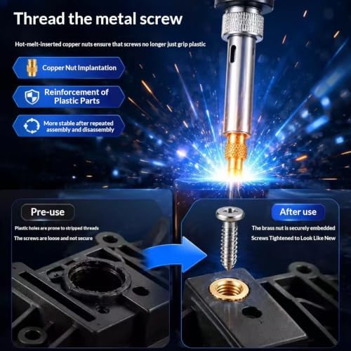 507Pcs SAE Brass Threaded Inserts with Tools for 3D Printing