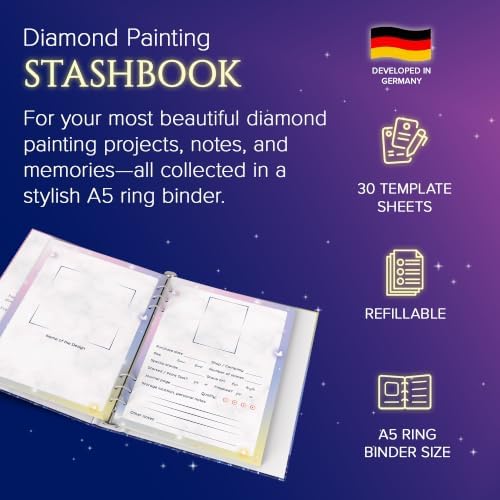 Picmondoo Diamond Art Painting Stash Book – A5 Collection Inventory Binder