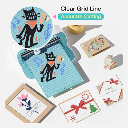 Likcut Cutting Mat for S41 Vinyl Cutter - 8.5" x 12" LightGrip Cutting Mats Compatible with Cricut Joy Xtra, 3 Pack Vinyl Mat for Craft DIY with Precision Grid for DIY Paper, Stickers & Cardstock