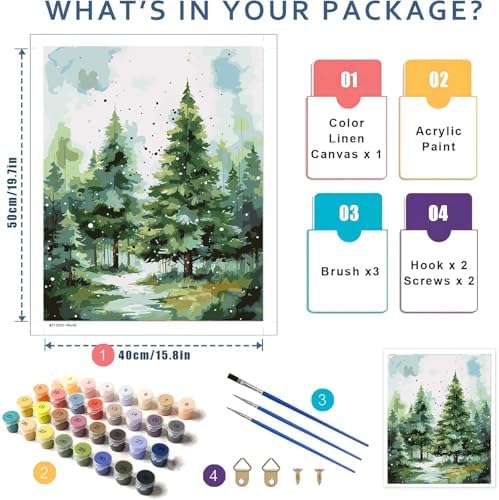 niurenmaoyi Landscape Paint by Numbers Kit for Adult Beginner,16X20in