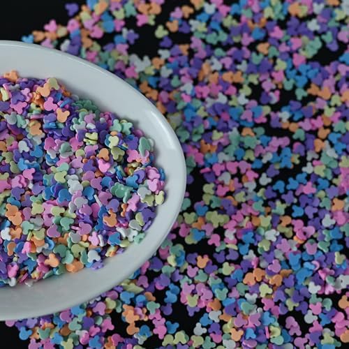 LIKETURE Fake Sprinkles 110g Polymer Clay Sprinkles Fake Candy Sprinkles Faux Sprinkles for Resin Slime Craft Plastic Sprinkles for Nail Art Phone Case DIY Shaker Card Filler (Multi-color Mouse-110G)