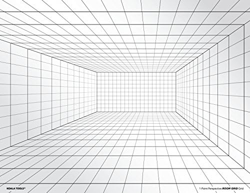 Koala Tools | Perspective Grid Transparency Sheets (Variety Pack of 4) - 8.5" x 11" | Overhead Projector and Light Box Transparencies - Tracing Film for Sketching & Drawing