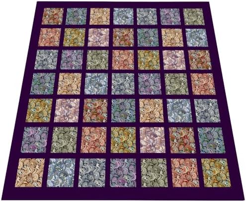 10" 50pcs Cotton Fabric Squares for Sewing Quilting Supplies- Dark Paisley