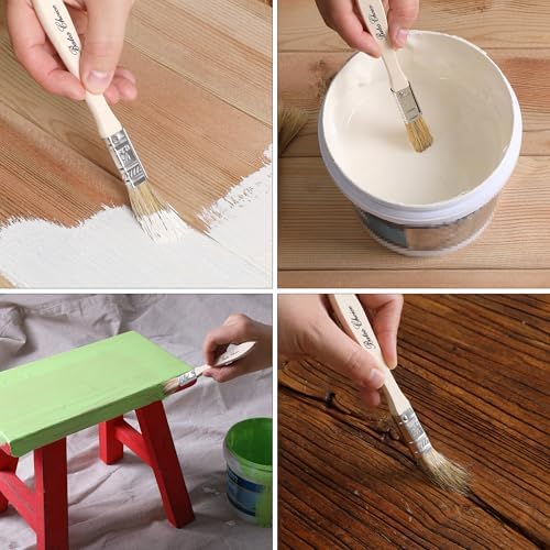Bates- Chip Paint Brushes for Painting, 1/2 Inch, 96 Pack, Wood Handle, Natural Bristle Paint Brush