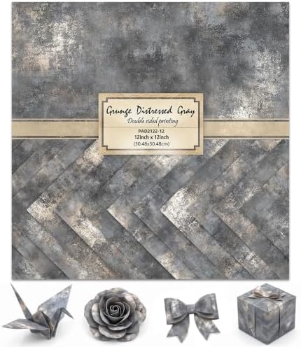24 Sheets Balck Scrapbook Paper 12x12 Inch 160gsm