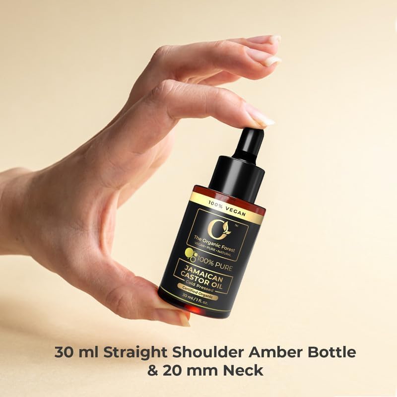 Jamaican Black Castor Oil - Organic Cold Pressed for Hair Growth & Scalp Nourishing, Deep Moisturizing for Body, Skin, Nail, Cuticle, Eyelash, Eyebrow, Beard & Shaving