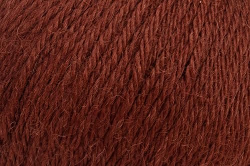 100% Baby Alpaca Yarn for Knitting & Crocheting - Set of 3 Skeins of Premium Yarn DK - Lightweight, Hypoallergenic & Thermal Peru Made - Ideal for Delicate Projects (RE068 - Mahogany Brown)