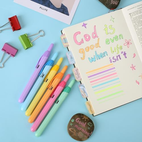 Mr. Pen- Retractable Highlighters, 6 Pack, Bright Colors