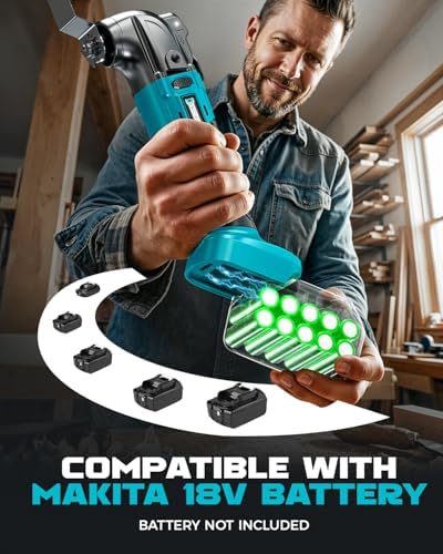 DIYtoolifz Cordless Oscillating Tool Compatible with Makita 18V, 6 Variable Speed Brushless-Motor Tool, Oscillating multi tool kit for Cutting Wood Nails Remove Grout & Sanding, Tool Only
